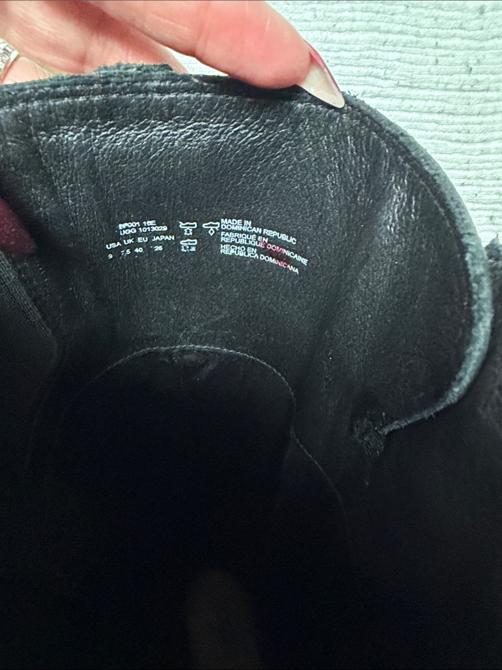 UGG Black Leather Knee-High Riding Boots - Picture 3 of 15